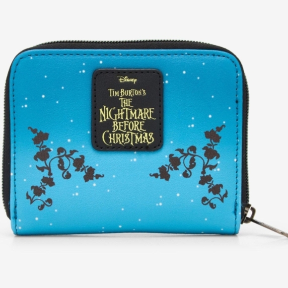 Loungefly Nightmare Before Christmas Spiral Hill Night Mini Zip Around Wallet - Picture 2 of 5